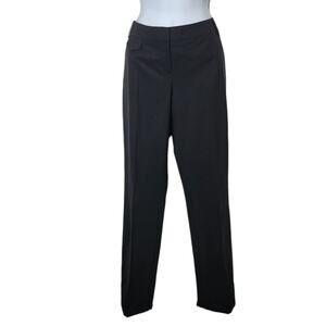 Theory Mimiko Tailor Black Wool Blend Pants Size 6  236